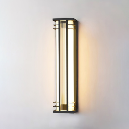 Jagmag Modern Outdoor Wall Sconce with Integrated LED, Acrylic Shade, 27.6" High, for Patios and Entryways