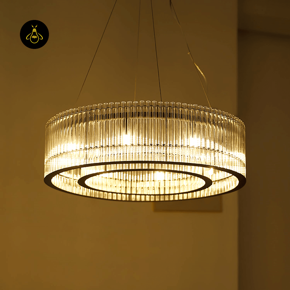 Jagmag Modern Ring Chandelier - Black Finish, 23.6-Inch - Contemporary Lighting - Fancy and Decorative lights - Brand name jagmag lights