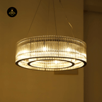 Jagmag Modern Ring Chandelier - Black Finish, 23.6-Inch - Contemporary Lighting - Fancy and Decorative lights - Brand name jagmag lights