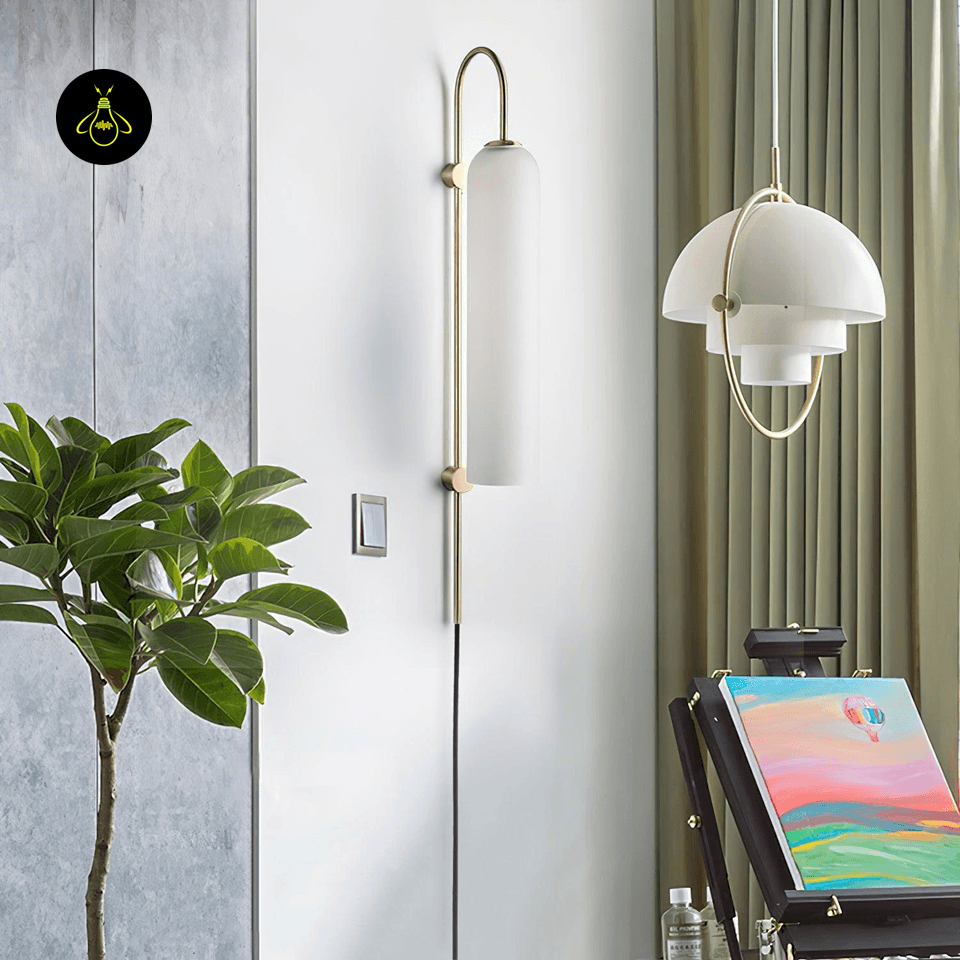 Luke Glass Wall Sconce - Set of 2, Modern Cylindrical Design, Multiple Finishes, for Elegant Interiors - Fancy and Decorative lights - Brand name jagmag lights