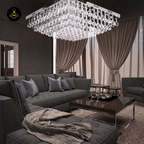 Jagmag Lights Modern Raindrop K9 Crystal Chandelier, for Living Room and Dining Room - Fancy and Decorative lights - Brand name jagmag lights