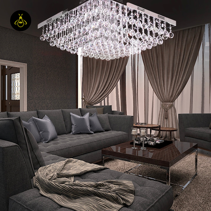 Jagmag Lights Modern Raindrop K9 Crystal Chandelier, for Living Room and Dining Room