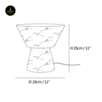 Jagmag Beta Marble Table Lamp - White with Brass Trim, 20cm/28cm, for Elegant Homes - Fancy and Decorative lights - Brand name jagmag lights