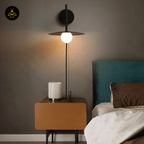 Jagmag Gea Iron Wall Lamp - Modern Design, Frosted Shade, Set of 2, for Home Decor - Fancy and Decorative lights - Brand name jagmag lights