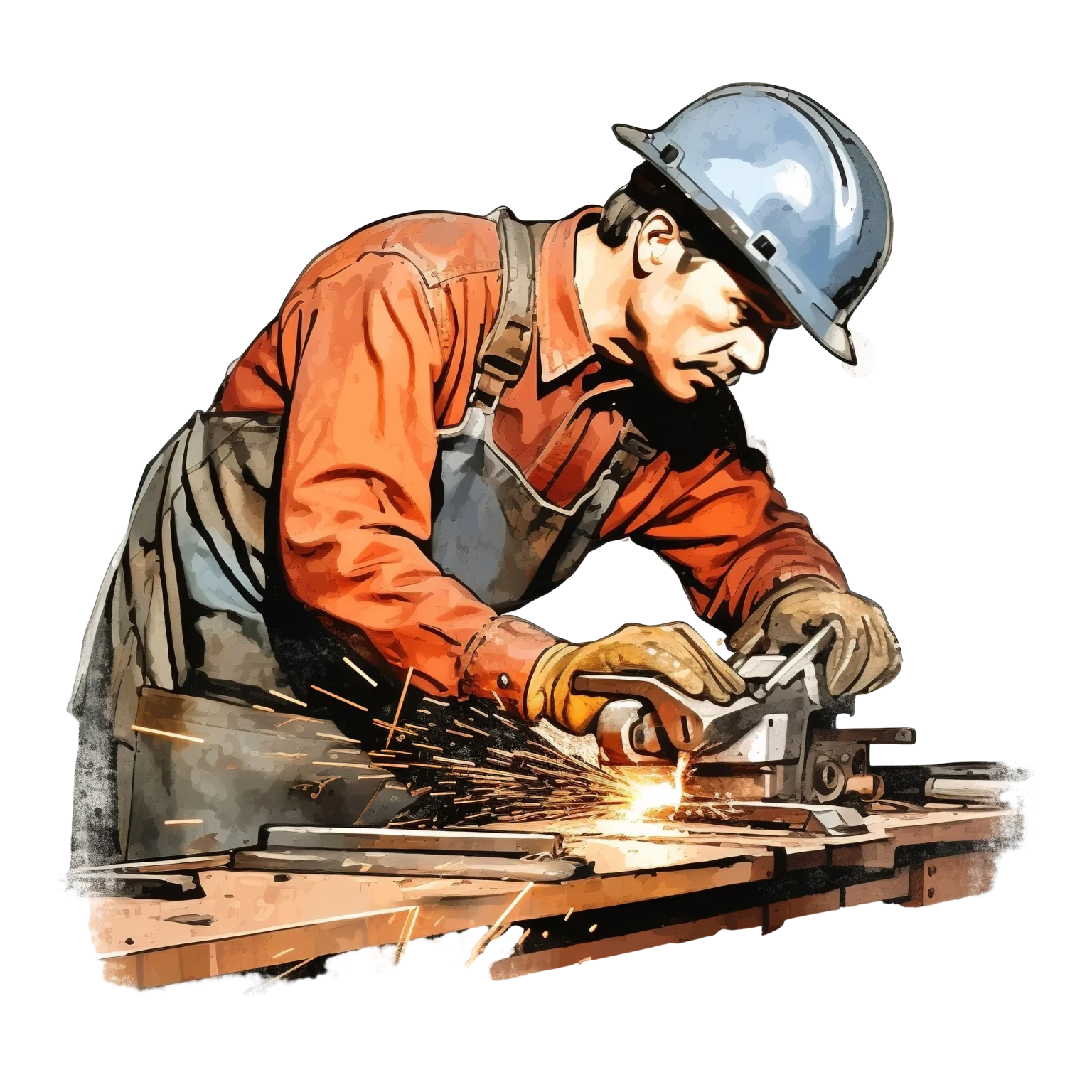 A Ui image for customized lights page in which a black smith working hard to make a beautiful light