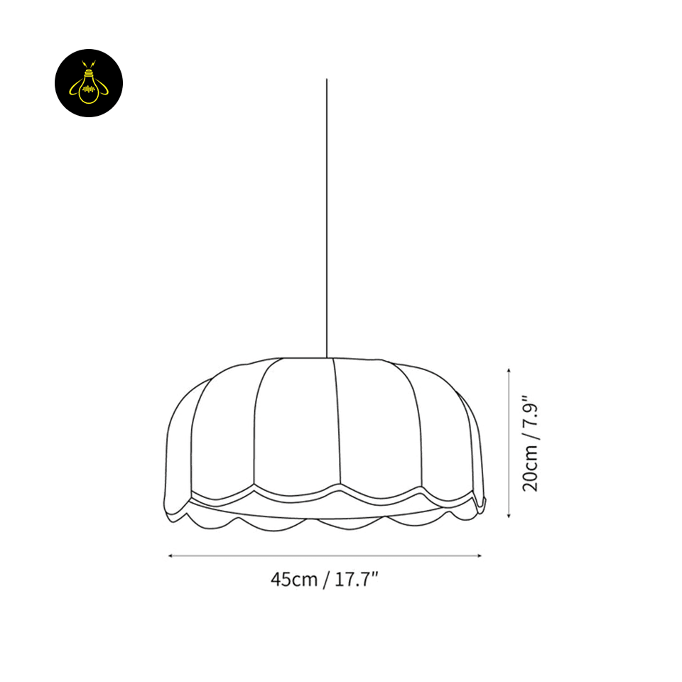 Jagmag Lights Fabric Pendant Light | Textured Beige Shade | E26/E27 | India - Fancy and Decorative lights - Brand name jagmag lights