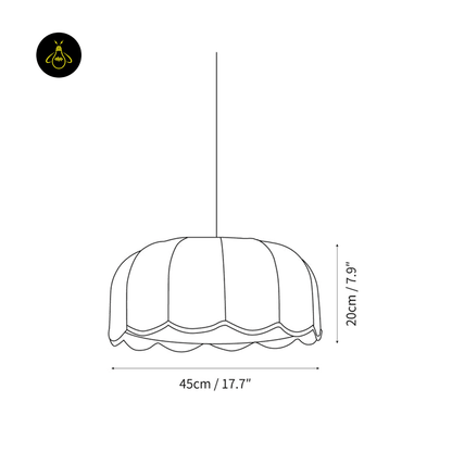 Jagmag Lights Fabric Pendant Light | Textured Beige Shade | E26/E27 | India - Jagmag Lights