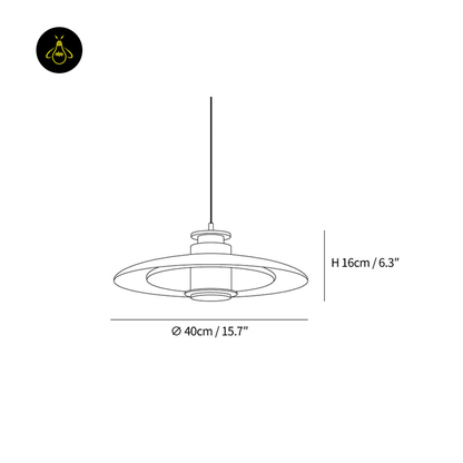 Jagmag Lights Frosted Glass Pendant Light | Float Design | LED | Gold/Black | India