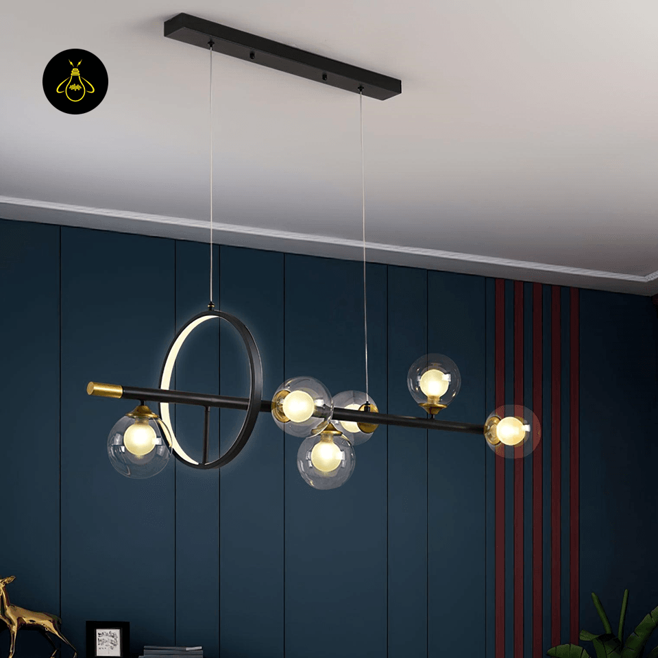 Jagmag Lights Flora Chandelier with Metal and Glass Design, 47.2-Inch Length, for Dining Spaces - Fancy and Decorative lights - Brand name jagmag lights