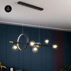 Jagmag Lights Flora Chandelier with Metal and Glass Design, 47.2-Inch Length, for Dining Spaces - Fancy and Decorative lights - Brand name jagmag lights