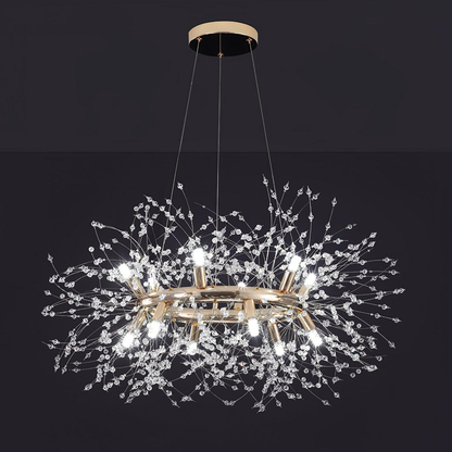 Jagmag Lights Dandelion Chandelier with K9 Crystal, 29.5-Inch, for Living Room