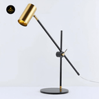 Jagmag Lektor Table Lamp - Articulating Metal Lamp in Gold & Black, 60cm Diameter, for Versatile Lighting - Fancy and Decorative lights - Brand name jagmag lights
