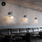 Jagmag Gea Iron Wall Lamp - Modern Design, Frosted Shade, Set of 2, for Home Decor - Fancy and Decorative lights - Brand name jagmag lights