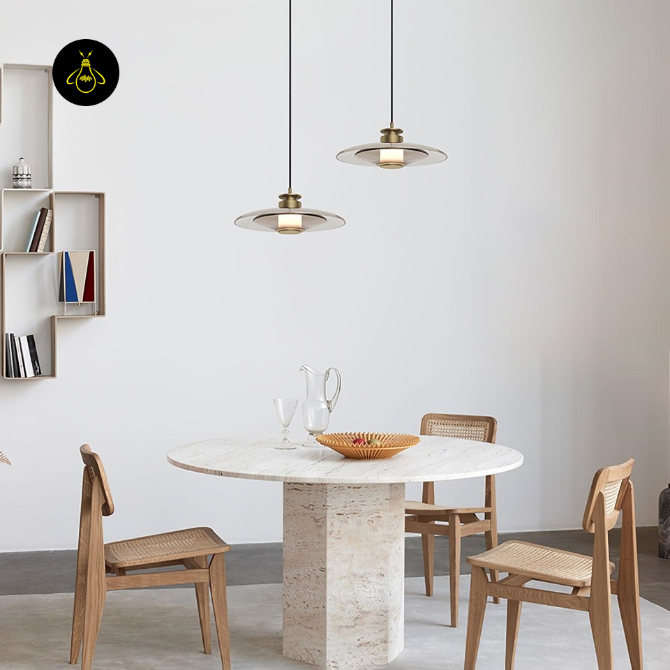 Jagmag Lights Frosted Glass Pendant Light | Float Design | LED | Gold/Black | India