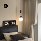 Jagmag Lights Glass Hanging Light | Bola Pendant Lamp | Modern Minimalist Design | E26/E27 | Made in India - Fancy and Decorative lights - Brand name jagmag lights