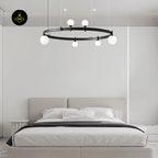 Jagmag Modern Glass Sphere Chandelier, 32.3-Inch Diameter, Black Finish - Fancy and Decorative lights - Brand name jagmag lights