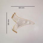 Borosilicate Glass Wave Drift Leaf – 125mm Clear | Lighting Component for Chandeliers