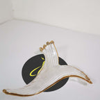 Borosilicate Glass Wave Drift Leaf – 125mm Clear | Lighting Component for Chandeliers