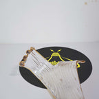 Borosilicate Glass Wave Drift Leaf – 125mm Clear | Lighting Component for Chandeliers