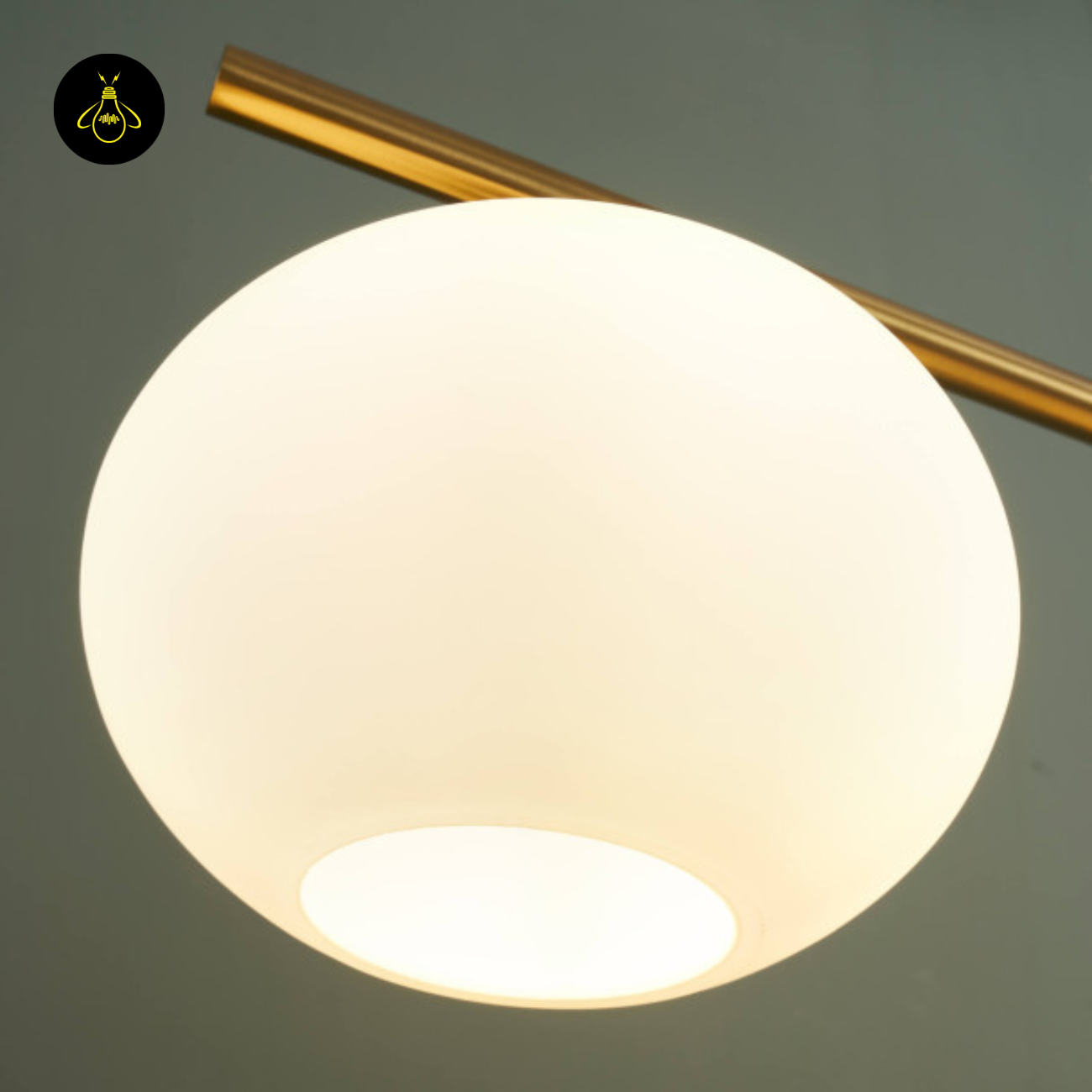 Glass & Metal Pendant Light – Triple White Glass Shade | Elegant Dining & Living Light for Home | Jagmag Lights