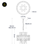 Gold Crystal Pendant Light – Transparent Pendants | Crystal Pendant Light for Living & Lounge | Jagmag Lights