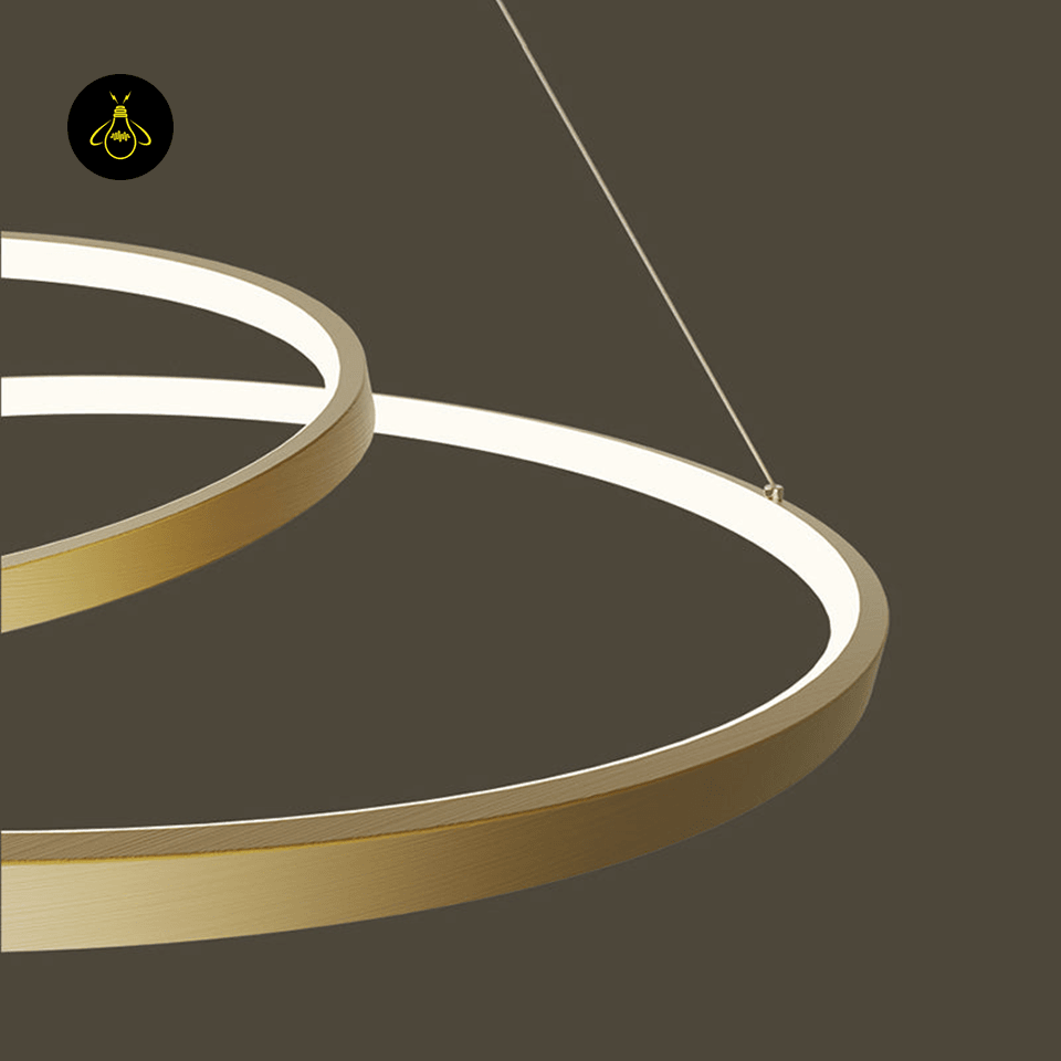 Jagmag Lights Pendant Lamp | Copper, Crystal Reflection Rings | Modern Copper Pendant Light - Fancy and Decorative lights - Brand name jagmag lights