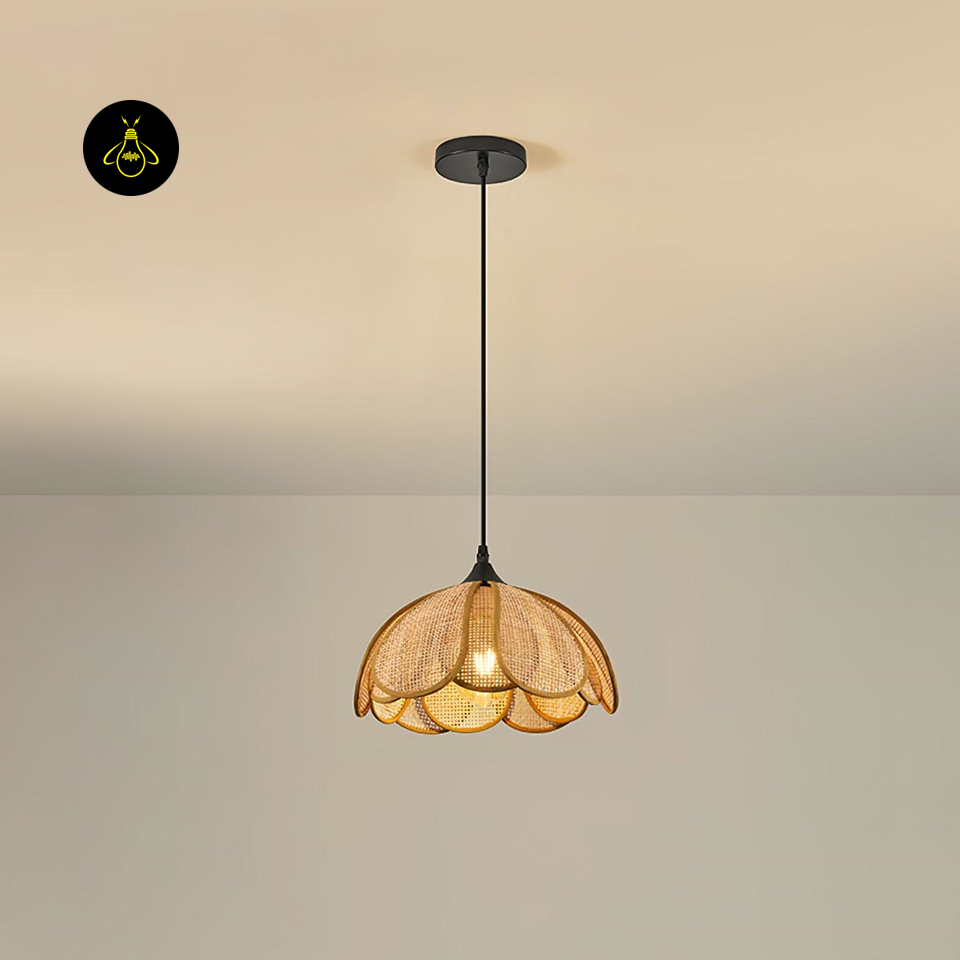 Jagmag Lights Bloom Rattan Pendant Lamp | Floral Design | E26/E27