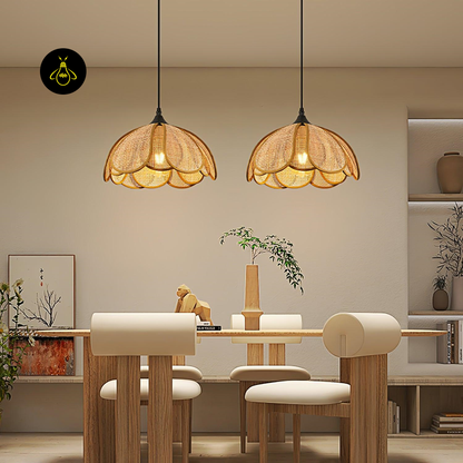 Jagmag Lights Bloom Rattan Pendant Lamp | Floral Design | E26/E27