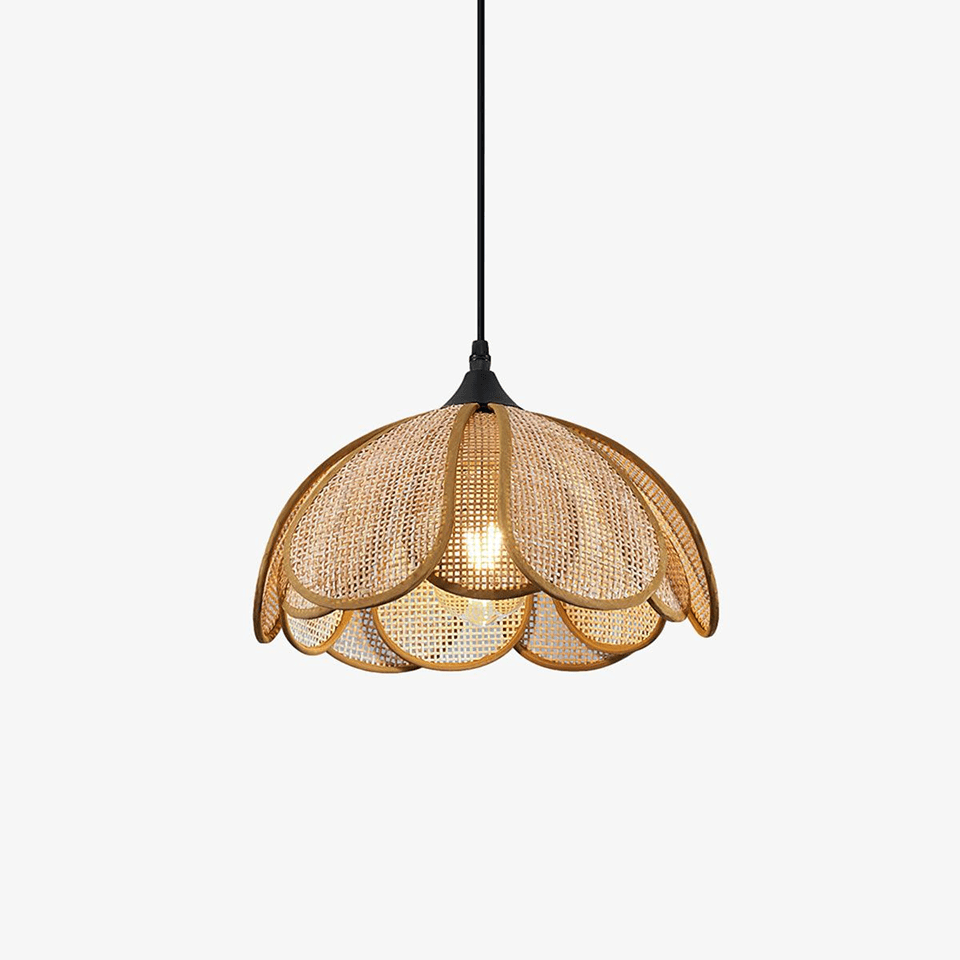 Jagmag Lights Bloom Rattan Pendant Lamp | Floral Design | E26/E27 - Fancy and Decorative lights - Brand name jagmag lights