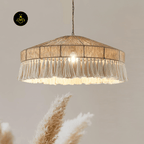 Jagmag Lights Bohemian Fringe Pendant Lamp | Tassel Design | Hemp Rope Pendant Light - Fancy and Decorative lights - Brand name jagmag lights