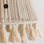 Sustainable Hemp Rope Pendant Light with Elegant Tassel Design, Natural Beige, 16.1 Inch x 15.7 Inch | Jagmag Light - Fancy and Decorative lights - Brand name jagmag lights