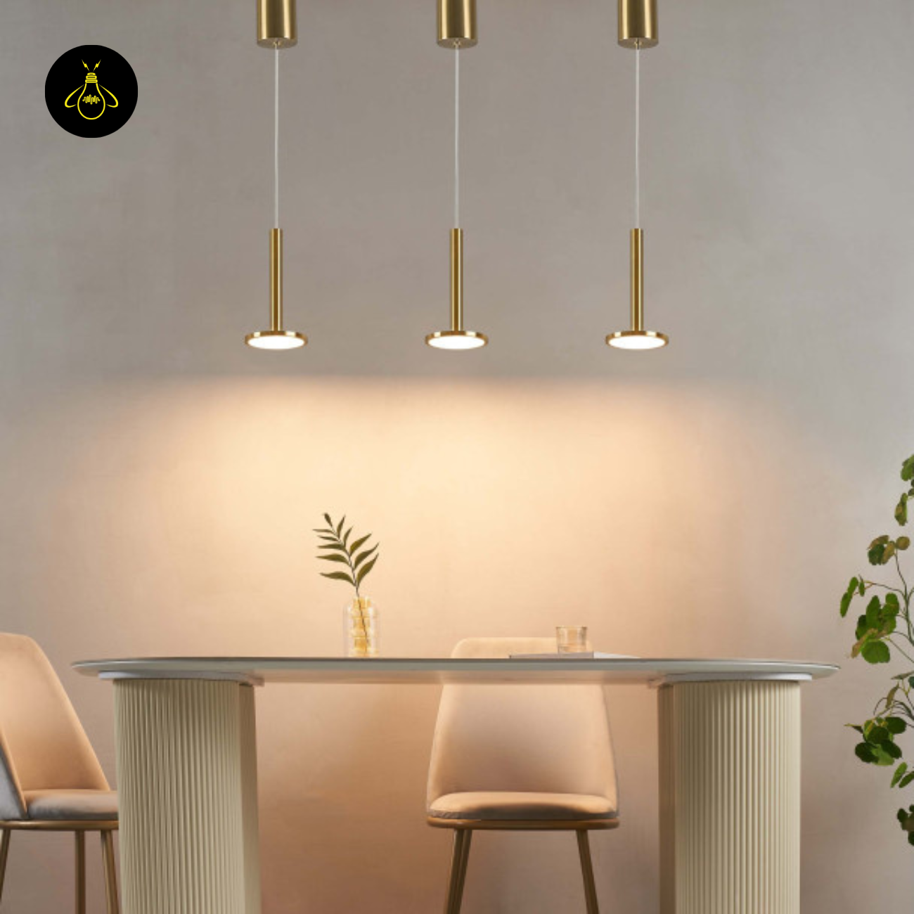 Amber Glass LED Pendant Light – Refined Bell Shape | Amber Glass LED Pendant Light for Kitchen & Dining | Jagmag Lights