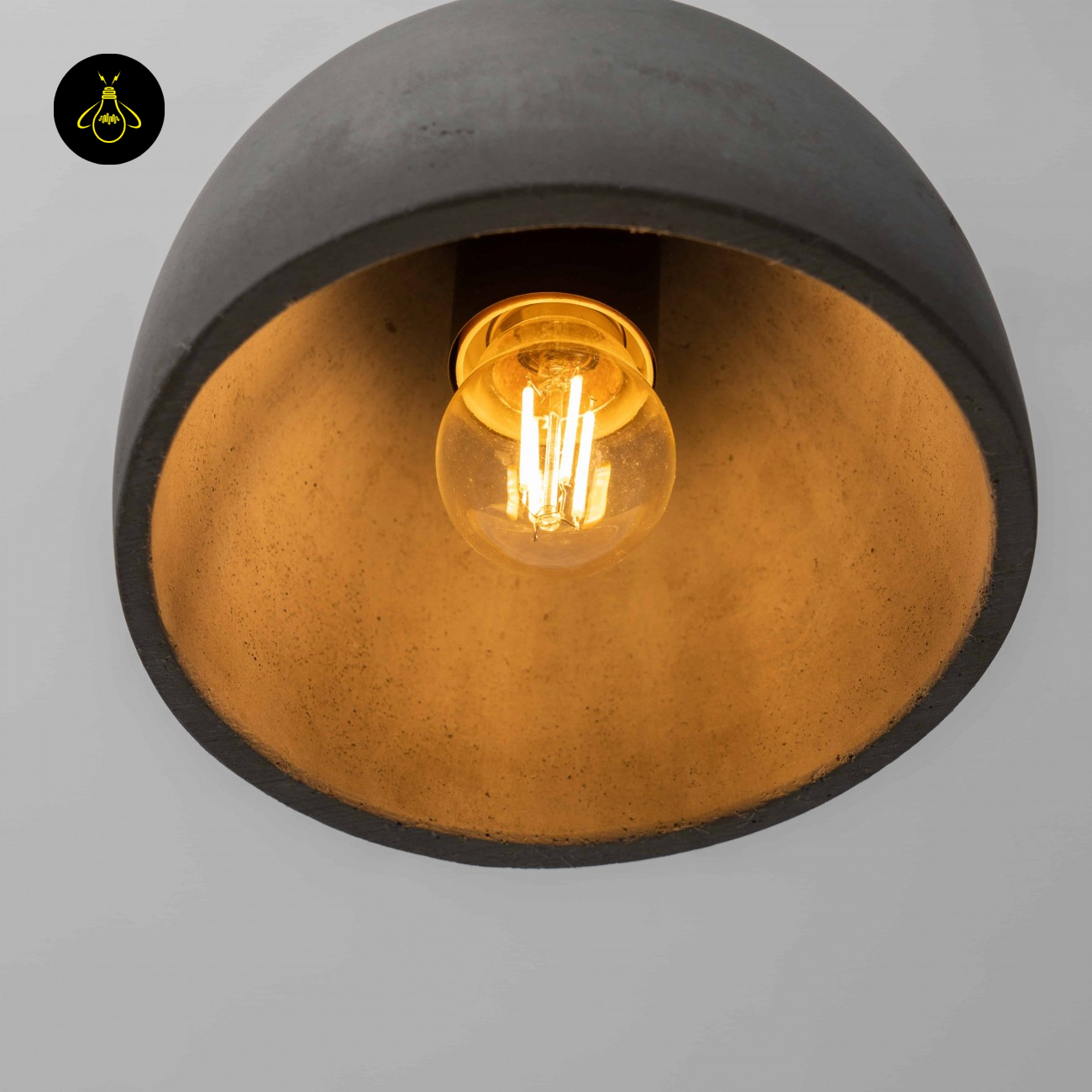 Concrete Pendant Light – Grey Industrial Dome | Exo Pendant for Loft & Dining | Jagmag Lights