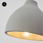 Concrete Pendant Light – Grey Industrial Dome | Exo Pendant for Loft & Dining | Jagmag Lights