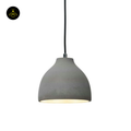 Concrete Pendant Light – Grey Industrial Dome | Exo Pendant for Loft & Dining | Jagmag Lights