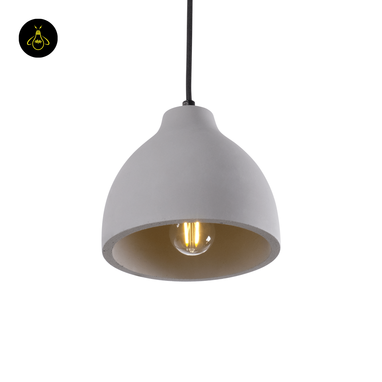 Concrete Pendant Light – Grey Industrial Dome | Exo Pendant for Loft & Dining | Jagmag Lights
