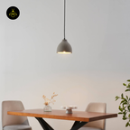 Concrete Pendant Light – Grey Industrial Dome | Exo Pendant for Loft & Dining | Jagmag Lights