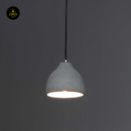 Concrete Pendant Light – Grey Industrial Dome | Exo Pendant for Loft & Dining | Jagmag Lights