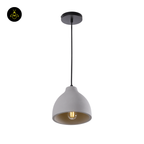 Concrete Pendant Light – Grey Industrial Dome | Exo Pendant for Loft & Dining | Jagmag Lights
