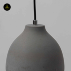 Concrete Pendant Light – Grey Industrial Dome | Exo Pendant for Loft & Dining | Jagmag Lights