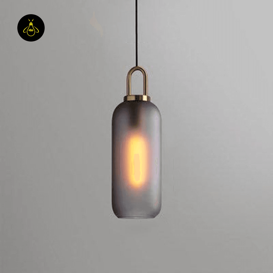 Jagmag Lights Glass Pendant Light | Clear Matte Glass Warm White LED | Metal Glass | See Pictures | Clear Matte Glass | Living Room Bedroom Dining Room | Modern Elegant Glass Design | Clear Glass Pendant Light Matte Glass Lamp Hailie E27 Pendant - Fancy and Decorative lights - Brand name jagmag lights