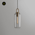 Jagmag Lights Glass Pendant Light | Clear Matte Glass Warm White LED | Metal Glass | See Pictures | Clear Matte Glass | Living Room Bedroom Dining Room | Modern Elegant Glass Design | Clear Glass Pendant Light Matte Glass Lamp Hailie E27 Pendant - Fancy and Decorative lights - Brand name jagmag lights