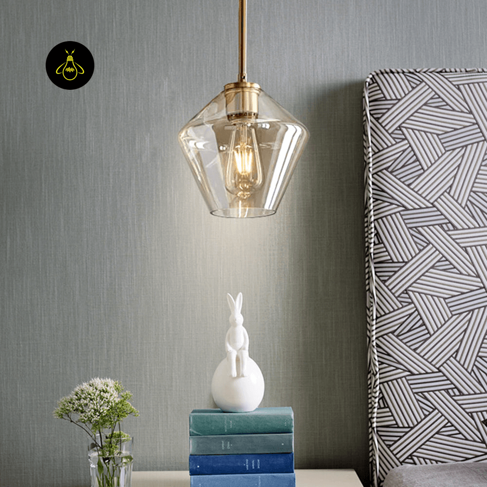 Jagmag Lights Pendant Lamp | Adjustable Cord, E27 LED | Modern Glass Pendant Light - Fancy and Decorative lights - Brand name jagmag lights