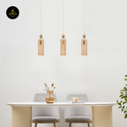 Gold Plated + Amber Fluted Glass Pendant  Leonora | Amber Glass Pendant Light for Dining & Living | Jagmag Lights