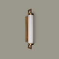 Satin Brass Mirror Wall Light with Opal Glass Shade | Jagmag Lights