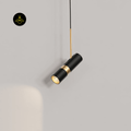 Jagmag Lights Pendant Light | Modern Design GU10 LED | Iron Aluminum | 2.4 Inch x 7.9 Inch | Black Gold Finishes | Kitchen Island Bedside Bathroom | Stylish Compact | Modern GU10 Pendant Light Black Gold Mini Pendant - Fancy and Decorative lights - Brand name jagmag lights