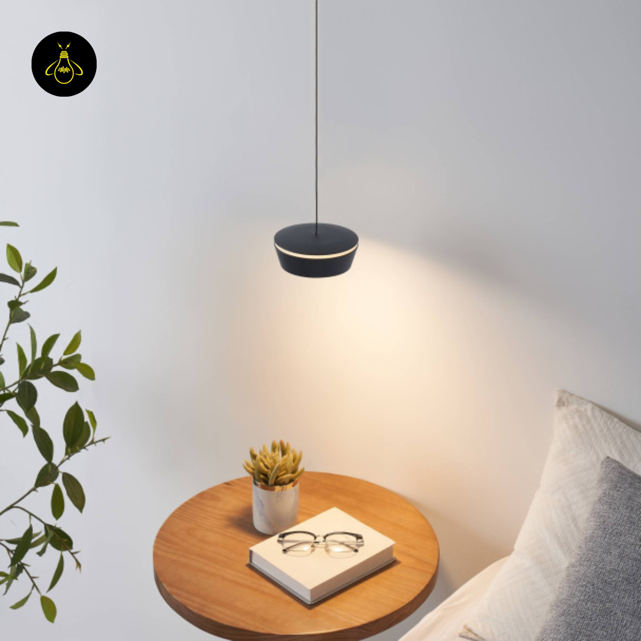 Metal & Minimalist LED Pendant – Matte Black Cylinder | Compact LED Pendant  | Jagmag Lights