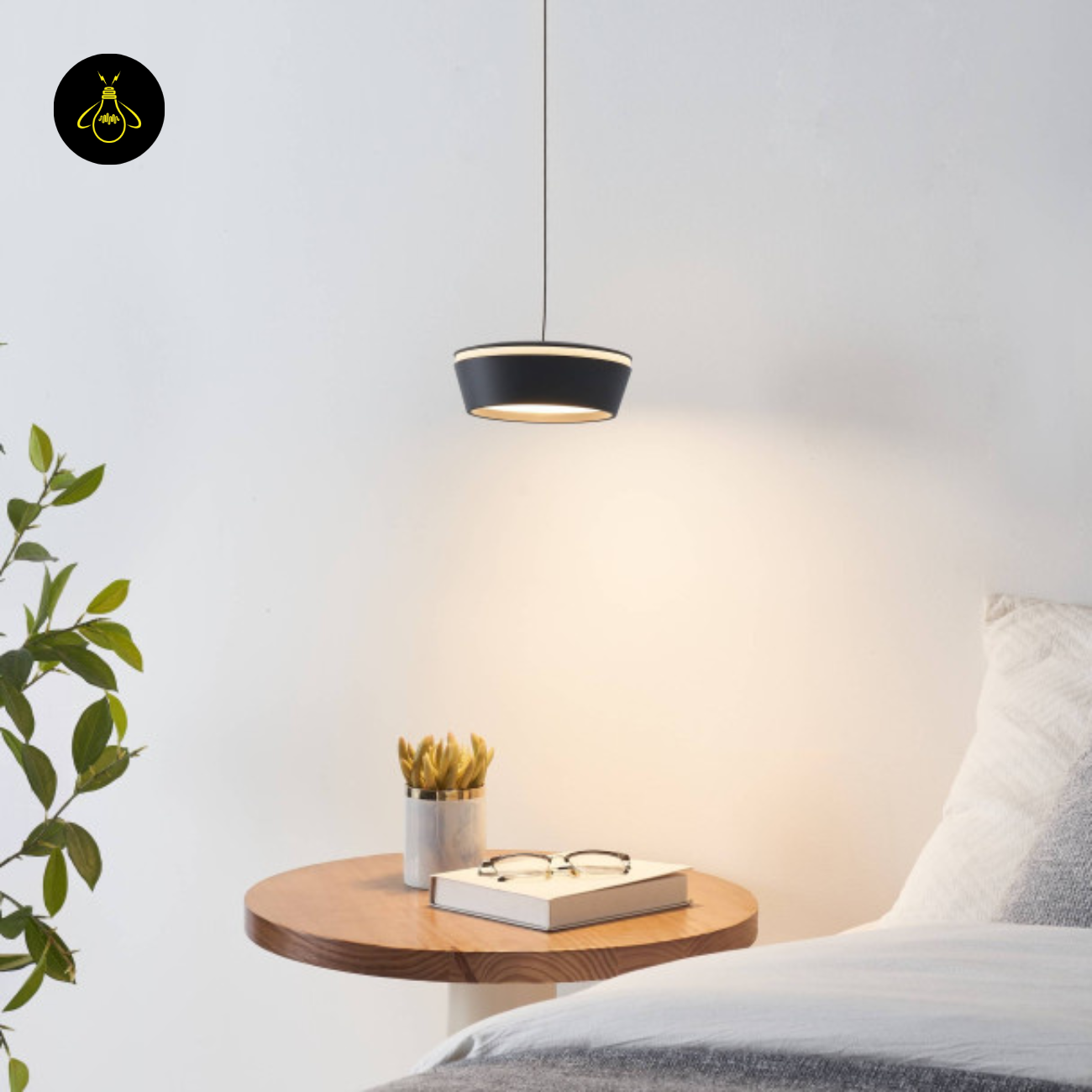 Metal & Minimalist LED Pendant – Matte Black Cylinder | Compact LED Pendant  | Jagmag Lights