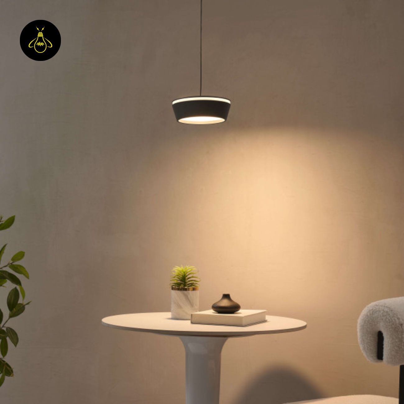 Metal & Minimalist LED Pendant – Matte Black Cylinder | Compact LED Pendant  | Jagmag Lights