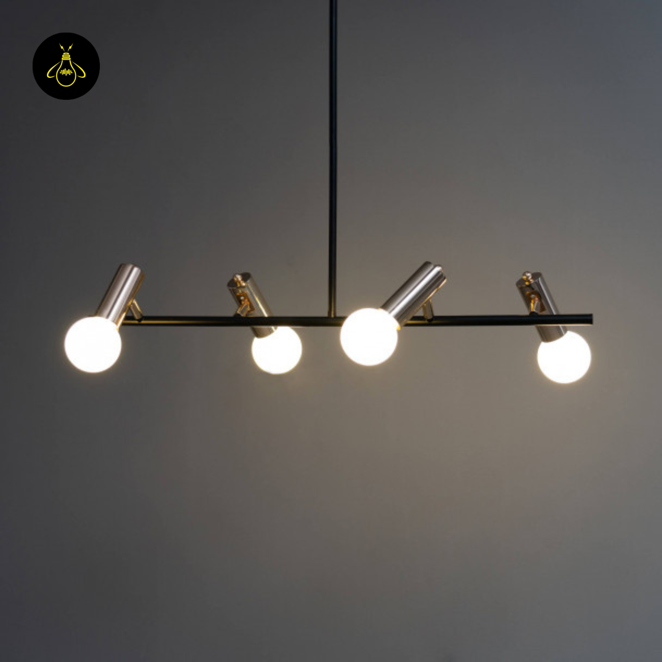 Metal & Glass 4-Light Pendant – Matte Black with White Glass Globes | Multi-Glass Pendant | Jagmag Lights